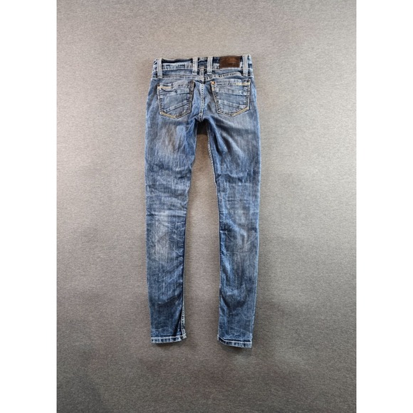 BKE DENIM STELLA SKINNY JEANS SIZE 24 R (26W) STRETCH LOW RISE BPL1614 VINTAGE - Picture 2 of 14